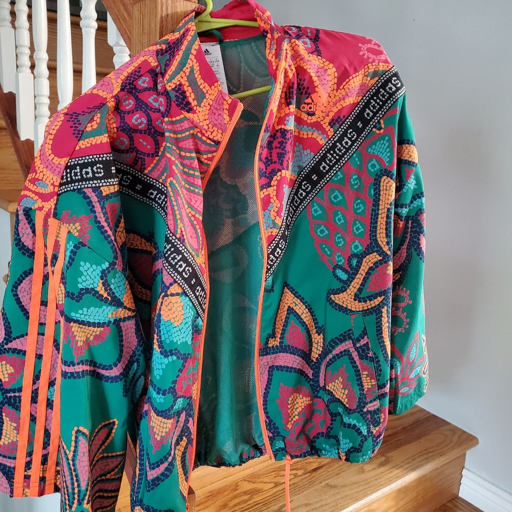 Paisley multicolor Adidas crop jacket